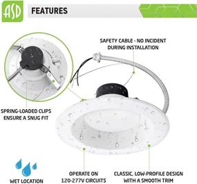 img 1 attached to 💡 Non-Dimmable Industrial Electrical ASD Recessed Commercial Downlight