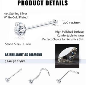 img 2 attached to Sllaiss Swarovski Zirconia Piercings Hypoallergenic