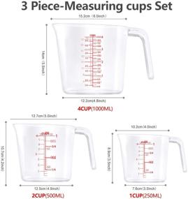 img 3 attached to 🥄 Drizom Measuring Cups Set: Stackable BPA-free Cups with Unique Handle Design and Angled Measurement Scales