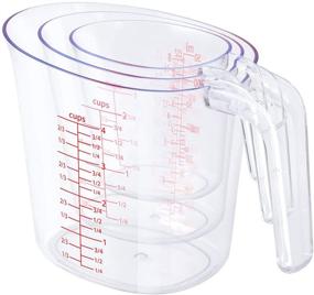 img 2 attached to 🥄 Drizom Measuring Cups Set: Stackable BPA-free Cups with Unique Handle Design and Angled Measurement Scales