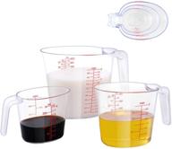 🥄 drizom measuring cups set: stackable bpa-free cups with unique handle design and angled measurement scales logo