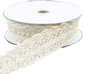 img 1 attached to 👑 Ivory Crochet Lace Ribbon: 1-inch Width, 10 Yards of Exquisite Elegance