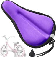 🚲 anzome kids gel bike seat cushion cover, 9x6 memory foam child bike seat cover - extra soft small bicycle saddle pad for kids - water and dust resistant cover included logo