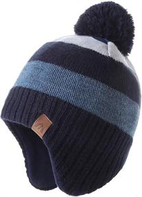 img 4 attached to AHAHA Beanies Earflap Upgrade Fleece Lined Outdoor Recreation and Hiking & Outdoor Recreation Clothing