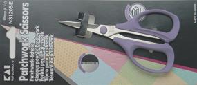 img 1 attached to Kai 3120 Serrated Blade Patchwork Scissor - 4.75 Inch