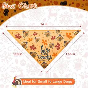 img 3 attached to Christmas and Thanksgiving Festival Dog Bandana Set - Adjustable Soft Pet Triangle Scarf 2 Pack with Festival Element Patterns for Small Medium Large Dogs - PAWCHIE