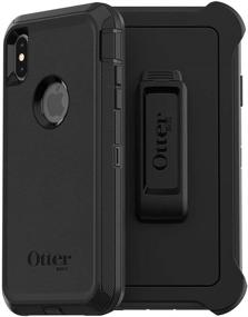 img 4 attached to 📱 Чехол OtterBox DEFENDER SERIES SCREENLESS EDITION лучшего качества для iPhone Xs Max - изящный черный дизайн