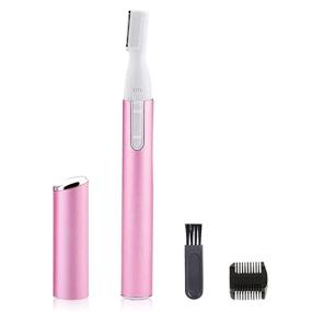 img 4 attached to 💆 Electric Eyebrow Trimmer for Women & Razor for Men - Painless Facial Hair Removal Tool for Bikini, Face, Chin, Peach Fuzz, Lips, Body, Arms, Legs - Battery Powered (Battery Not Included)