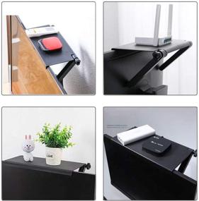 img 3 attached to 🖥️ Multipurpose Computer Screen Shelf: Organize, Display, and Maximize Space with this Black TV Top Shelf