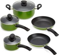 🌿 ecolution elements green eco-friendly 8 piece cookware set logo