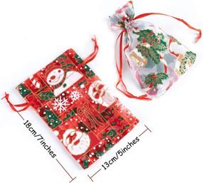 img 2 attached to Volanic 30PCS Christmas Organza Drawstring