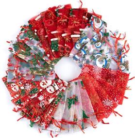 img 3 attached to Volanic 30PCS Christmas Organza Drawstring