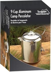 img 1 attached to Texsport Aluminum 9 Cup Percolator Coffee Maker: Essential Outdoor Camping Gear