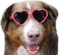 eye-catching g012 red heart shape sunglasses for medium breeds 20lb-40lbs - dog pet costume prop логотип