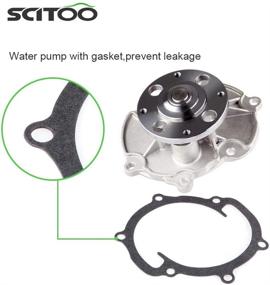 img 3 attached to 🚿 SCITOO Water Pump with Gasket for Various Buick, Cadillac, Chevrolet, GMC, Saturn, Pontiac Models - High Performance Pump for LaCrosse, ATS, XTS, Equinox, Impala, Enclave, CTS, SRX, Camaro - 6.2L, 3.6L, 3.0L, 2.8L, 2.4L - AW5103