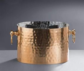 img 3 attached to 🍾 Chic Chill Handcrafted Artisan 2 Bottle Copper Champagne and Wine Chiller - Elegant Cooling for Fine Wines