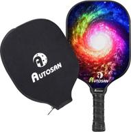 🏓 ultimate autosan pickleball paddle: durable graphite and fiberglass composite surface for superior performance, aramid honeycomb core, edgesentry protection bundle, lightweight design 7.2-7.5oz, indoor/outdoor usage, suitable for kids, men, and women логотип