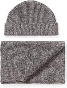 img 3 attached to 🧣 Fishers Finery Men's Cashmere Ribbed Scarf: Essentials for Style and Warmth