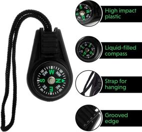 img 3 attached to 🧭 SPYSEE Mini Survival Compass Pack of 10 - Pocket-Sized Liquid Filled Compass for Outdoor Camping, Hiking, and Paracord Accessories