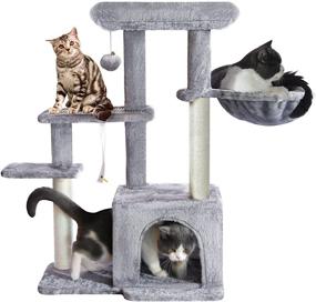 img 4 attached to 🐾 Pawstory Multi-Level Cat Furniture - Cat Tree with Sisal Scratching Post, Hammock Perch, Kitten Toys - Ideal for Indoor Cats, Kittens, and Adult Cats