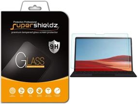 img 4 attached to 📱 Supershieldz Tempered Glass Screen Protector for Microsoft Surface Pro X (13 inch) - Anti Scratch, Bubble Free Design