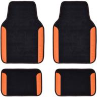 car pass universal fit car floor mats, waterproof rainbow 🌈 design | fits suvs, vans, sedans, cars | black with orange logo