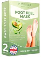 🥑 plantifique avocado foot peel mask - 2 pack: dermatologically tested foot exfoliating peel for cracked heel repair and baby soft feet logo