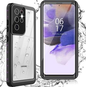 img 4 attached to 📱 Oterkin Samsung Galaxy S21 Ultra Waterproof Case with Built-in Screen Protector - Purple, 360 Full Body Underwater Protection for S21 Ultra 5G 6.8inch