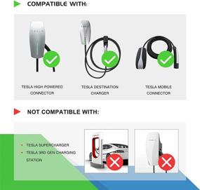 img 1 attached to Адаптер зарядки EVCARS Tesla для J1772: c самозапиранием, портативный, макс. 40A 250V - идеально подходит для стены Tesla, разъема зарядного устройства и зарядки в пункте назначения (белый)