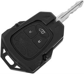 img 1 attached to 🔑 Высококачественный чехол для ключа из черного алюминия для Jeep Wrangler JK 07-18 от Hooke Road