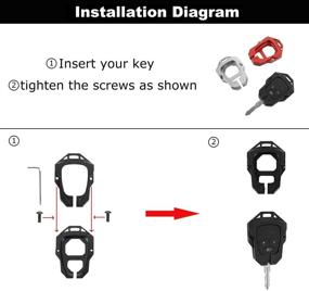 img 3 attached to 🔑 Высококачественный чехол для ключа из черного алюминия для Jeep Wrangler JK 07-18 от Hooke Road