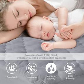 img 2 attached to 🛏️ SPRINGSPIRIT Waterproof Twin Mattress Protector, Deep Pocket Fitted up to 14 inch, Soft & Breathable Kids Twin Size Mattress Cover - Enhanced SEO