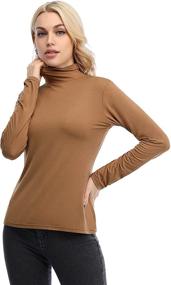 img 2 attached to 👚 Femdouce Lightweight Turtleneck Pullover Undershirts - Women's Clothing, Lingerie, Sleep & Lounge