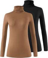 👚 femdouce lightweight turtleneck pullover undershirts - women's clothing, lingerie, sleep & lounge logo