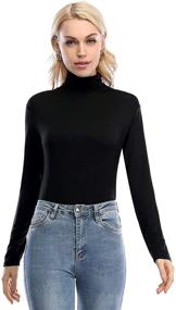 img 3 attached to 👚 Femdouce Lightweight Turtleneck Pullover Undershirts - Women's Clothing, Lingerie, Sleep & Lounge