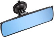 universal rearview mirror for car, suv, truck - kitbest anti-glare interior mirror with adjustable suction cup, 9.8” (250mm) logo