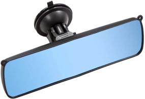 img 4 attached to Universal Rearview Mirror for Car, SUV, Truck - KITBEST Anti-Glare Interior Mirror with Adjustable Suction Cup, 9.8” (250mm)
