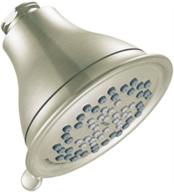 🚿 upgrade your shower experience with moen 3233epbn envi three-function eco-performance showerhead in brushed nickel logo