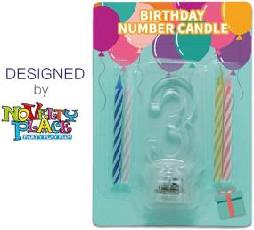 img 3 attached to 🎂 Multicolor Flashing Number Candle Set - Color Changing LED Birthday Cake Topper with 4 Wax Candles (Number 3) from Novelty Place