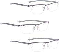 enhance your reading experience with 3 pack half-rim reading glasses logo