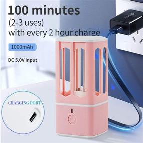 img 1 attached to 💗 Dailytop Tabletop Disinfection Lamp: UV Light Sanitizer for Effective Sterilization and Air Purification | 28 Sec Time Delay Safety Feature | Portable and Ideal for Home, Office, Car, and Travel | Pink