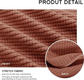 img 3 attached to Hokway Stretch Couch Cushion Slipcovers Reversible Cushion Protector Slipcovers Sofa Cushion Protector Covers(Brick