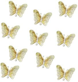 img 3 attached to 🦋 Delicate Embroidered Butterfly Patches - 10 Pack, Iron On/Sew On Applique, Customizable Backpack Patches for Boys, Girls, Kids - Super Cute! (Silver)