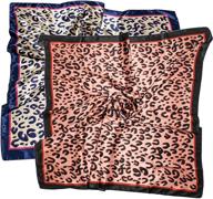 square wrapping scarves sleeping leopard logo