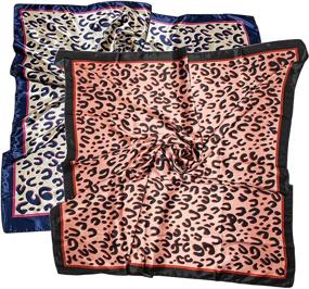 img 4 attached to Square Wrapping Scarves Sleeping Leopard