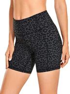 🩳 crz yoga women's 6-inch naked feeling light running shorts - high waisted gym biker compression shorts with pockets logo