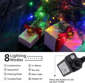 img 2 attached to 🎄 Lomotech Multicolor Christmas Lights: 200 LED String Light with Timer Function - Ideal for Christmas, Garden, Holiday Decoration