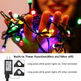 img 1 attached to 🎄 Lomotech Multicolor Christmas Lights: 200 LED String Light with Timer Function - Ideal for Christmas, Garden, Holiday Decoration