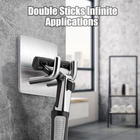 img 3 attached to 🔩 YasTant 4Pcs Self Adhesive Wall Hooks: Heavy Duty Razor Holder & Shower Shaver Hooks