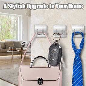 img 1 attached to 🔩 YasTant 4Pcs Self Adhesive Wall Hooks: Heavy Duty Razor Holder & Shower Shaver Hooks